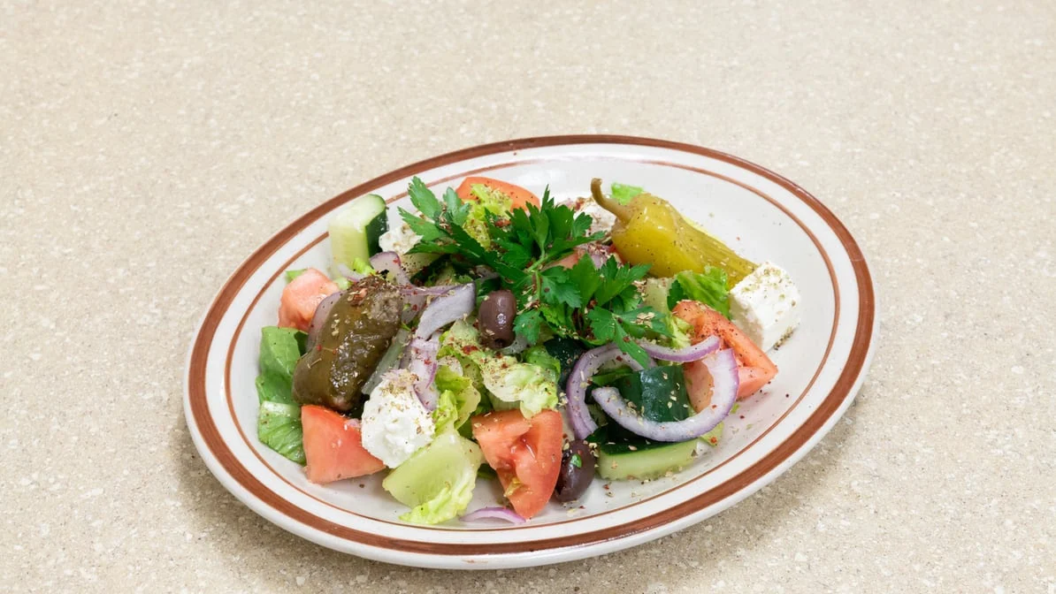 Greek Salad - Fresh tomatoes, cucumber, olives and feta