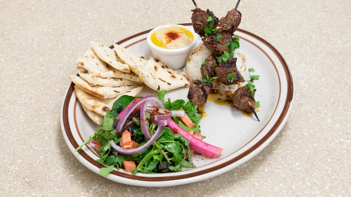 Lamb Shish Kebab - Grilled lamb skewers with herbs