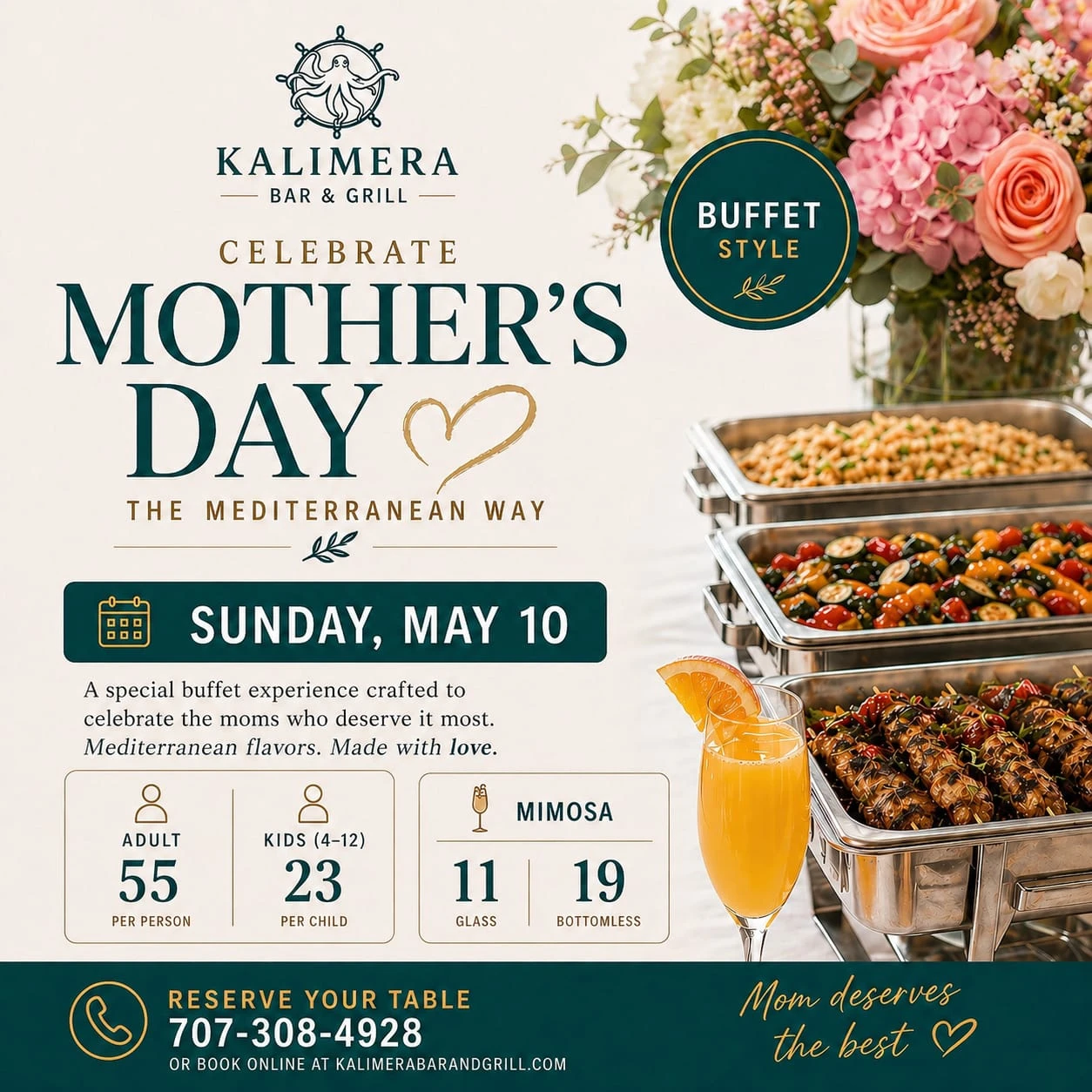 Celebrate Mother's Day – Buffet Style, Sunday May 10